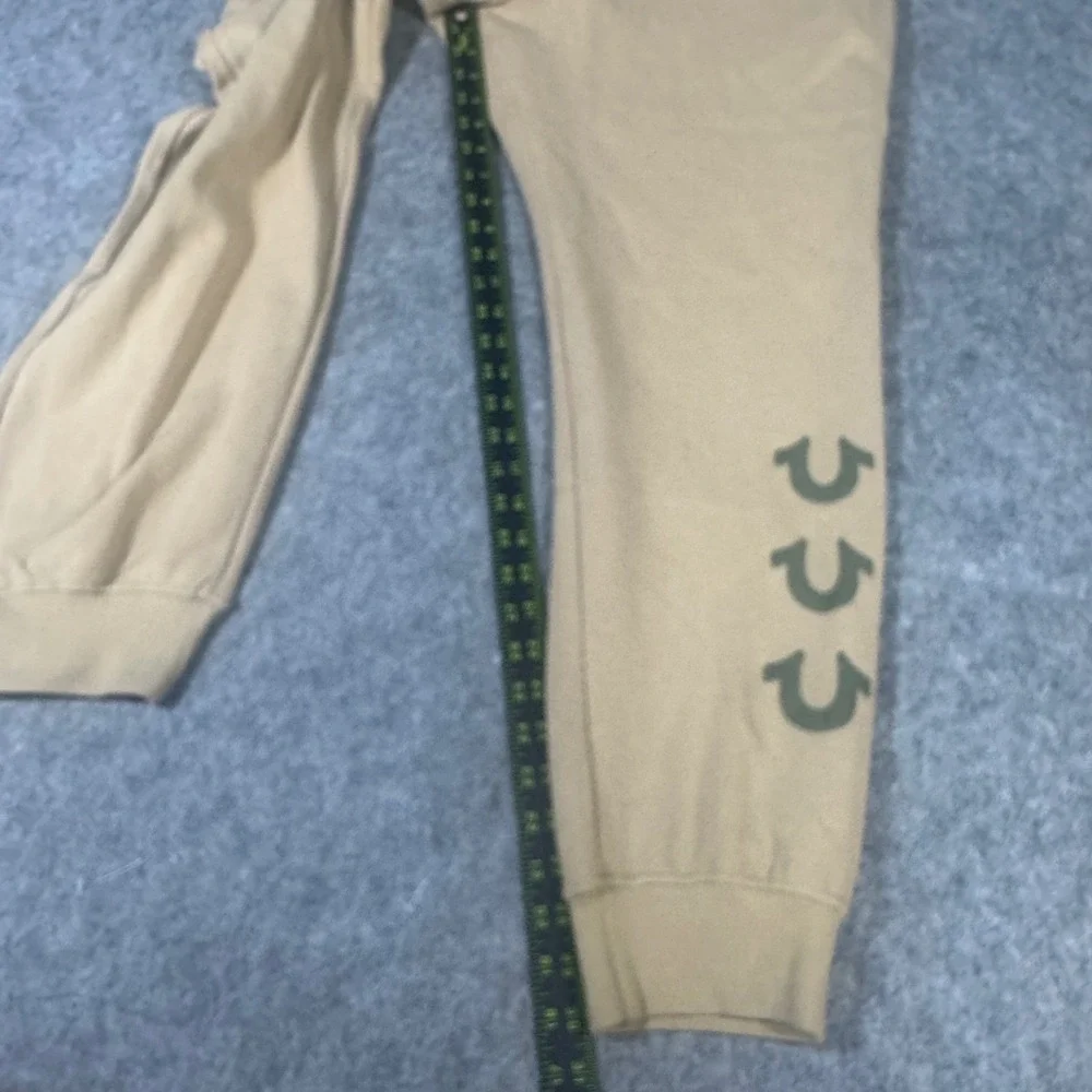 True Religion Mens Tan Khaki Horseshoe Logo Jogger Sweatpants XL RN112790